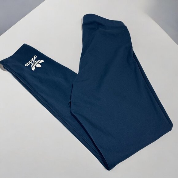 adidas Pants - Adidas Blue Workout Leggings Pants, White Logo, New without tags, Size Medium M